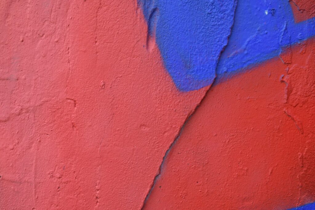 red and blue paint