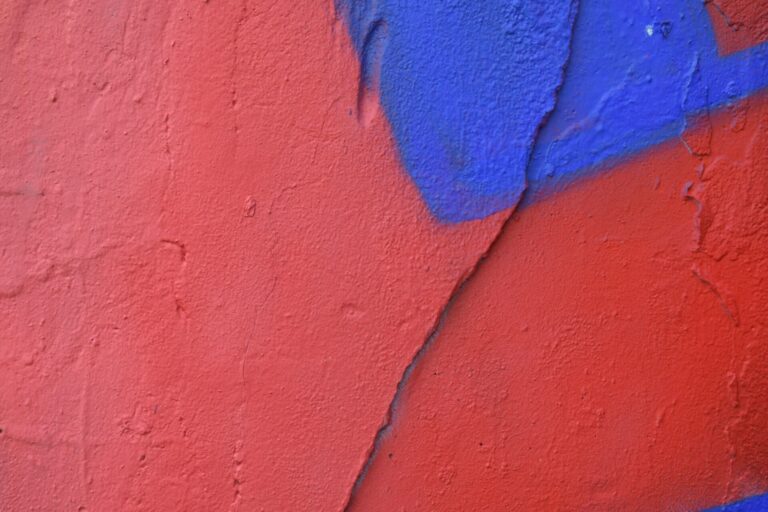red and blue paint