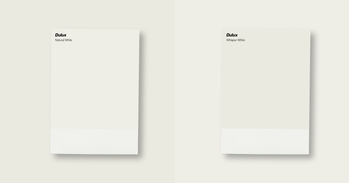 Dulux Natural White vs Dulux Whisper White